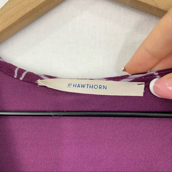 Stitchfix 41 Hawthorn Purple Dress Renesme Geo Print Faux Wrap size Small - Picture 6 of 7